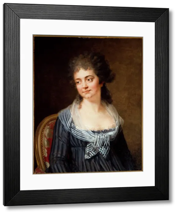 Framed Print : Portrait of Marie Bureau, wife of Claude-Nicolas Ledoux, between 1748 and 1792. Creator: Unknown Framed Print : Portrait of Marie Bureau, wife of Claude-Nicolas Ledoux, between 1748 and 1792. Creator: Unknown