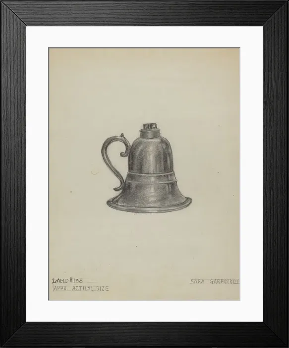 Framed Print : Lamp, 1935 / 1942. Creator: Sara Garfinkel Framed Print : Lamp, 1935 / 1942. Creator: Sara Garfinkel