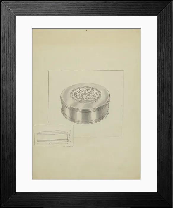 Framed Print : Silver Box, c. 1936. Creator: Sara Garfinkel