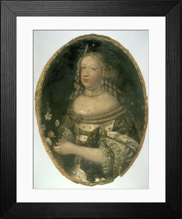 Framed Print : Portrait of Marie-Thérèse of Austria (1638-1683), Queen of France, c1670. Creator: Unknown Framed Print : Portrait of Marie-Thérèse of Austria (1638-1683), Queen of France, c1670. Creator: Unknown