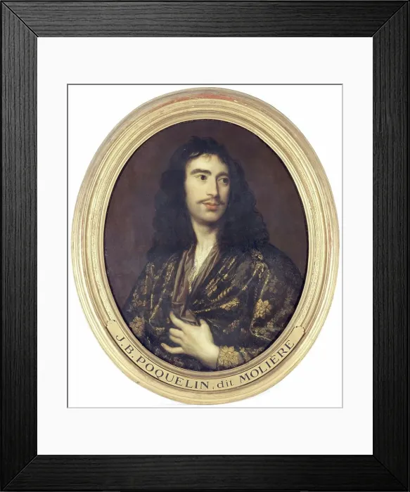 Framed Print : Portrait of Molière (1622-1673), dramatic author and actor, between 1801 and 1900. Creator: Unknown Framed Print : Portrait of Molière (1622-1673), dramatic author and actor, between 1801 and 1900. Creator: Unknown