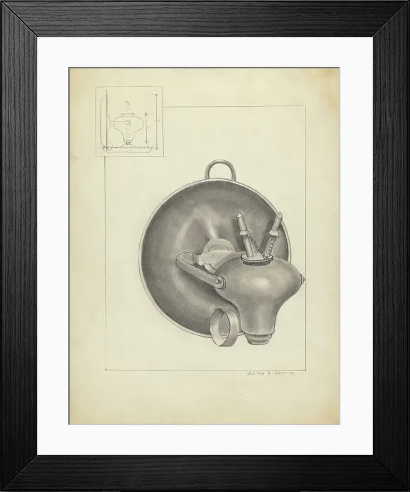 Framed Print : Lamp, 1935 / 1942. Creator: Irving D. Genin Framed Print : Lamp, 1935 / 1942. Creator: Irving D. Genin