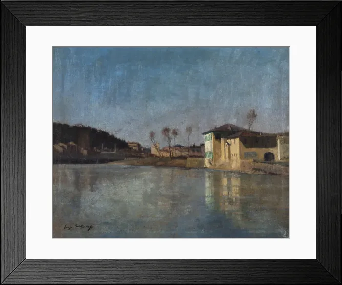 Framed Print : Vue des environs de Florence, late 19th-early 20th century Creator: Georges-Victor Hugo Framed Print : Vue des environs de Florence, late 19th-early 20th century Creator: Georges-Victor Hugo