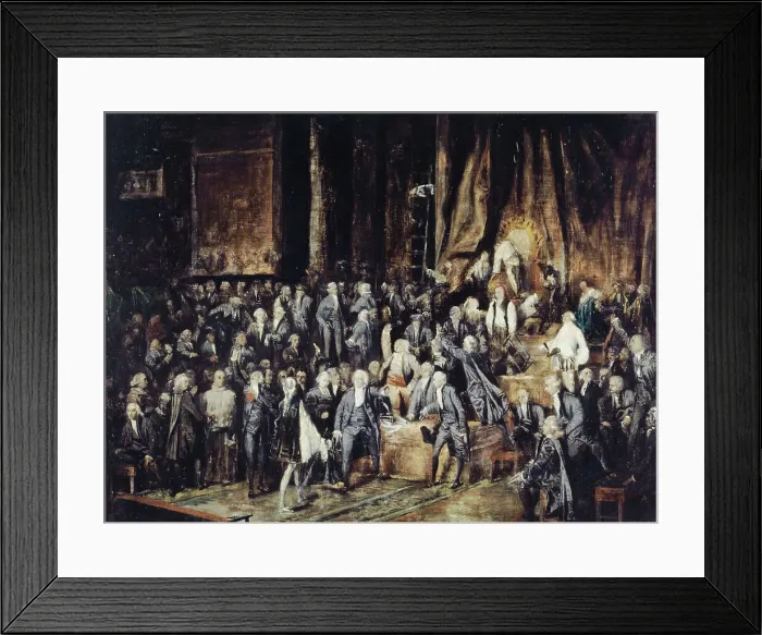 Framed Print : Le marquis de Deux-Brézé et Mirabeau, le 23 juin 1789, (1831). Creator: Paul Marc Joseph Chenavard Framed Print : Le marquis de Deux-Brézé et Mirabeau, le 23 juin 1789, (1831). Creator: Paul Marc Joseph Chenavard
