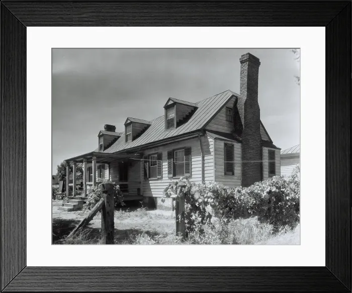 Framed Print : Minor houses and details, Blandfields, Dinwiddie County, Virginia, 1933. Creator: Frances Benjamin Johnston Framed Print : Minor houses and details, Blandfields, Dinwiddie County, Virginia, 1933. Creator: Frances Benjamin Johnston