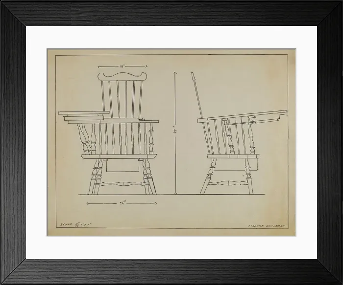 Framed Print : Chair, 1935 / 1942. Creator: Isadore Goldberg Framed Print : Chair, 1935 / 1942. Creator: Isadore Goldberg