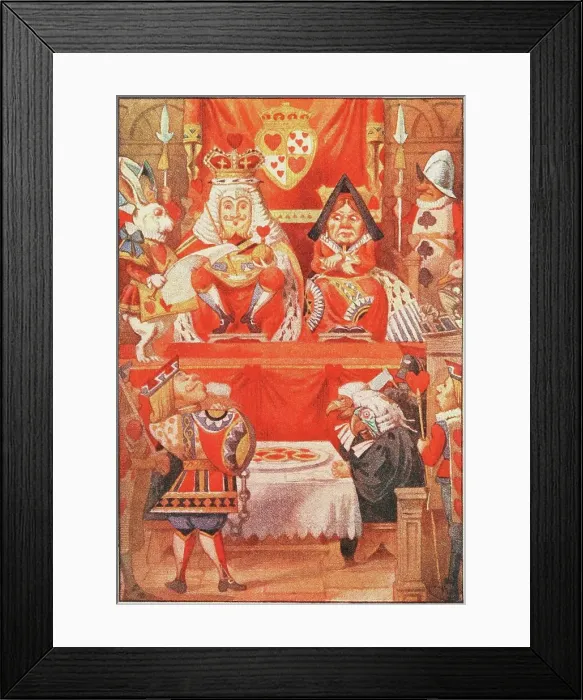 Framed Print : The King and Queen of Hearts were seated on their throne when they arrived, 1911. Creator: Tenniel, Sir John (1820-1914) Framed Print : The King and Queen of Hearts were seated on their throne when they arrived, 1911. Creator: Tenniel, Sir John (1820-1914)