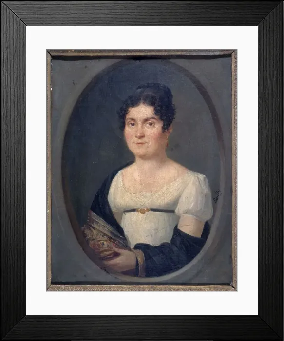 Framed Print : Portrait said to be of Mrs. Jules Raulin (Empire period), between 1804 and 1814. Creator: Unknown Framed Print : Portrait said to be of Mrs. Jules Raulin (Empire period), between 1804 and 1814. Creator: Unknown