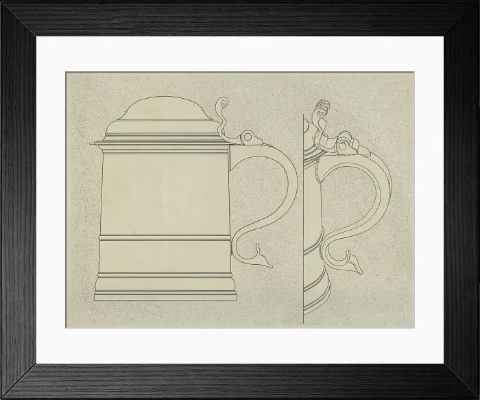 Framed Print : Pewter Tankard, c. 1937. Creator: Harry Goodman Framed Print : Pewter Tankard, c. 1937. Creator: Harry Goodman