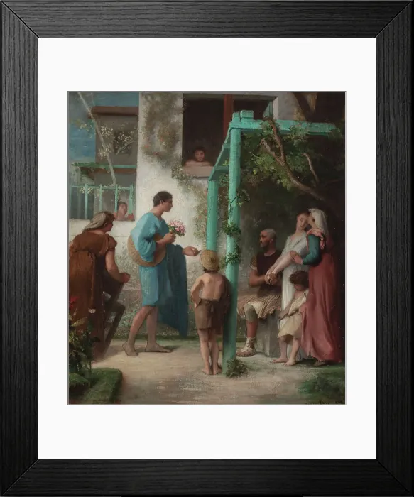 Framed Print : Esquisse pour la salle des mariages la mairie du 7ème arrondissement : La demande... 1876. Creator: Emile Levy Framed Print : Esquisse pour la salle des mariages la mairie du 7ème arrondissement : La demande... 1876. Creator: Emile Levy