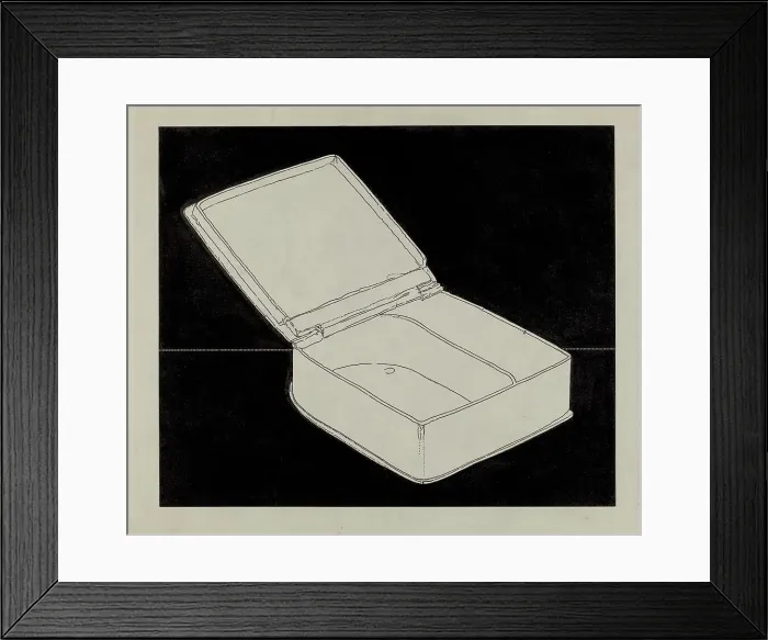 Framed Print : Pewter Box, c. 1937. Creator: Harry Goodman Framed Print : Pewter Box, c. 1937. Creator: Harry Goodman
