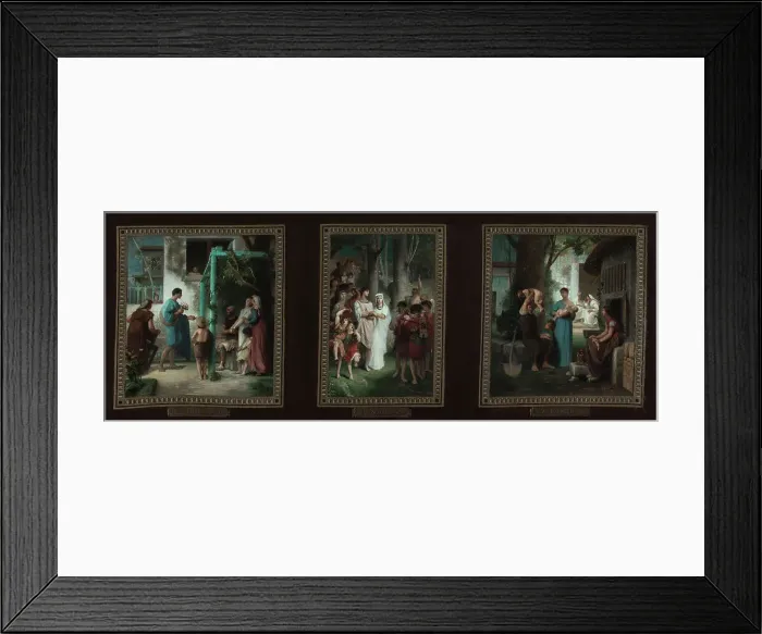 Framed Print : Esquisse pour la salle des mariages la mairie du 7ème arrondissement : La demande... 1876. Creator: Emile Levy Framed Print : Esquisse pour la salle des mariages la mairie du 7ème arrondissement : La demande... 1876. Creator: Emile Levy