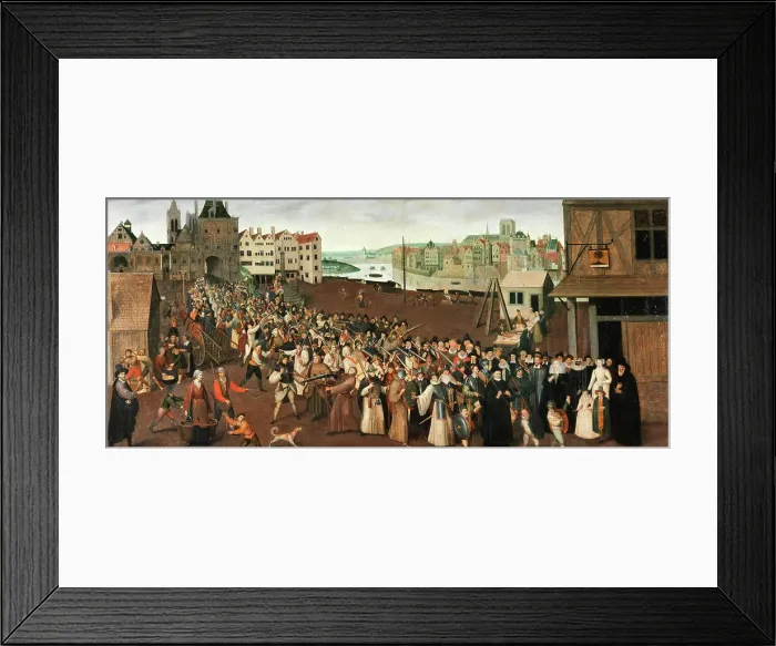 Framed Print : Procession of the League in Place de Greve, c1590. Creator: Unknown Framed Print : Procession of the League in Place de Greve, c1590. Creator: Unknown
