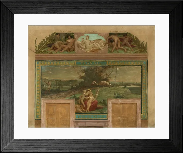 Framed Print : Sketch for the town hall of Saint-Maur-des-Fossés (Val-de-Marne), 1883. Creator: Paul Milliet Framed Print : Sketch for the town hall of Saint-Maur-des-Fossés (Val-de-Marne), 1883. Creator: Paul Milliet
