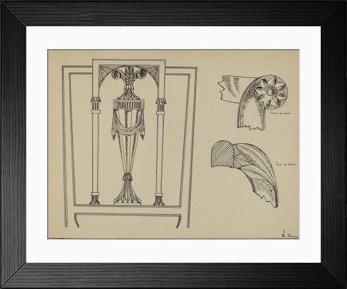 Framed Print : Armchair, c. 1936. Creator: Nicholas Gorid Framed Print : Armchair, c. 1936. Creator: Nicholas Gorid