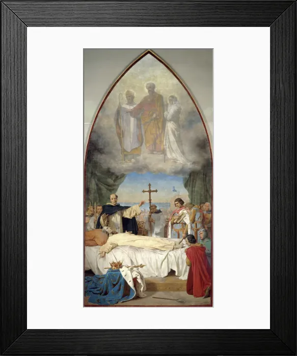 Framed Print : La mort de Saint Louis, 1884. Creator: Jean-Baptiste Leloir Framed Print : La mort de Saint Louis, 1884. Creator: Jean-Baptiste Leloir
