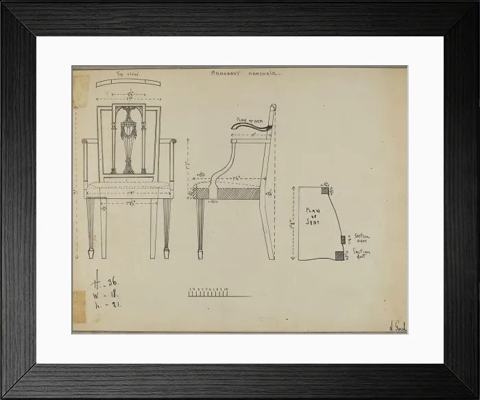 Framed Print : Armchair, c. 1936. Creator: Nicholas Gorid Framed Print : Armchair, c. 1936. Creator: Nicholas Gorid