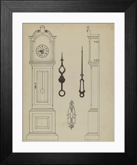 Framed Print : Clock, c. 1938. Creator: Nicholas Gorid Framed Print : Clock, c. 1938. Creator: Nicholas Gorid