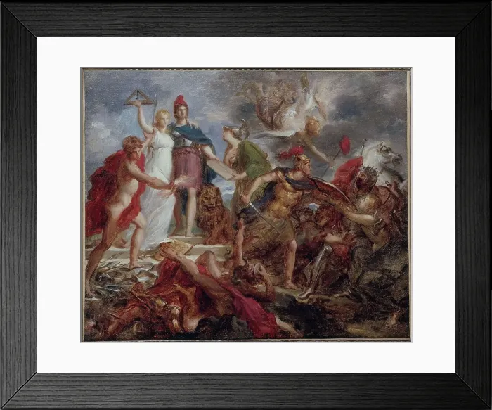 Framed Print : Revolutionary allegory: Freedom, Equality and Civilization rejecting despotism, c1789-1799. Creator: Unknown Framed Print : Revolutionary allegory: Freedom, Equality and Civilization rejecting despotism, c1789-1799. Creator: Unknown
