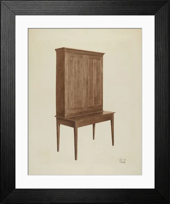 Framed Print : Desk, c. 1940. Creator: Peter C. Ustinoff Framed Print : Desk, c. 1940. Creator: Peter C. Ustinoff