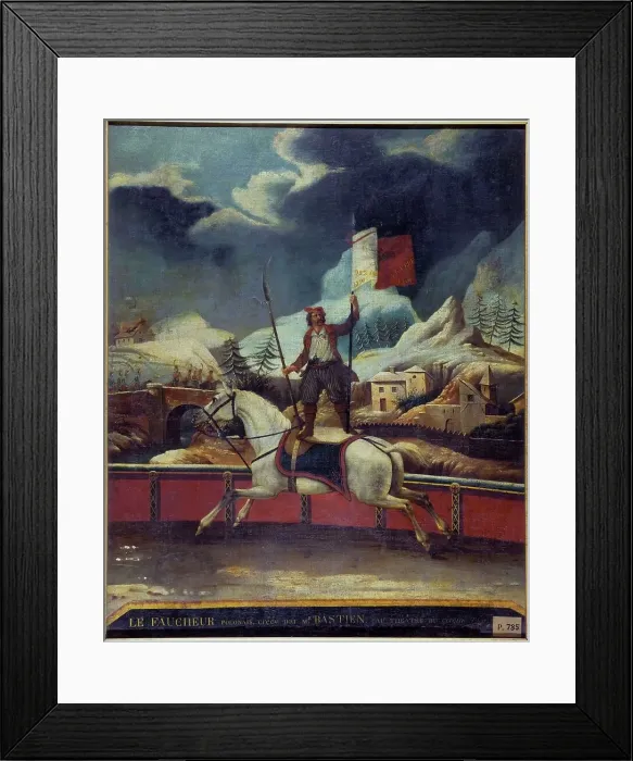 Framed Print : The Polish Reaper, at Cirque-Olympique theatre, between 1801 and 1900. Creator: Unknown. The Polish Reaper, at Cirque-Olympique theatre, between 1801 and 1900. Creator: Unknown Framed Print : The Polish Reaper, at Cirque-Olympique theatre, between 1801 and 1900. Creator: Unknown. The Polish Reaper, at Cirque-Olympique theatre, between 1801 and 1900. Creator: Unknown
