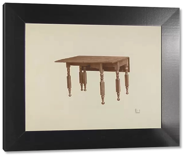 Gateleg Table, c. 1942. Creator: Peter C. Ustinoff
