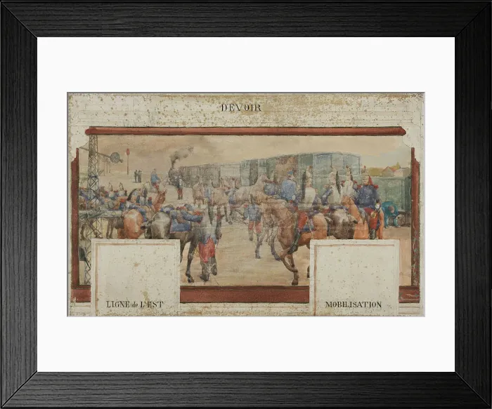 Framed Print : Esquisse pour la salle des fêtes de la mairie de Nogent-sur-Marne : Devoir : Ligne... 1889. Creator: Edmond Debon Framed Print : Esquisse pour la salle des fêtes de la mairie de Nogent-sur-Marne : Devoir : Ligne... 1889. Creator: Edmond Debon