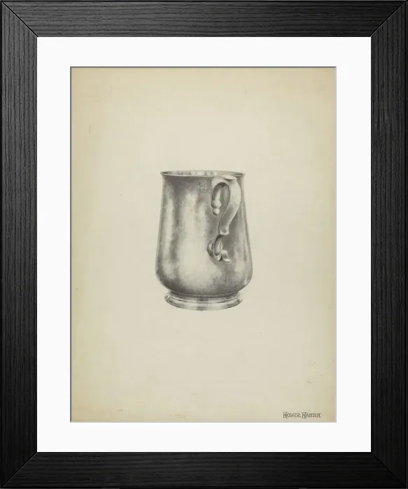 Framed Print : Silver Pitcher, c. 1939. Creator: Holger Hansen Framed Print : Silver Pitcher, c. 1939. Creator: Holger Hansen