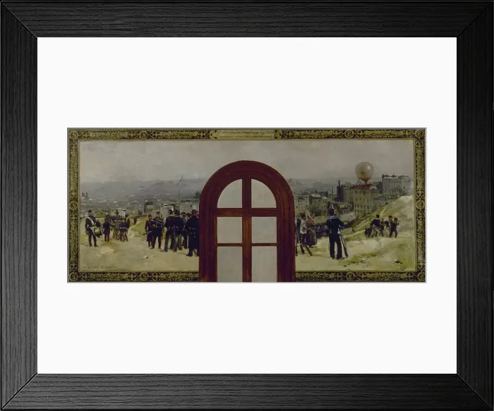 Framed Print : Esquisse pour le cabinet du préfet de l'Hôtel de Ville de Paris : Le départ du ballon... 1889. Creators: René Joseph Gilbert, Henri-Louis Dupray Framed Print : Esquisse pour le cabinet du préfet de l'Hôtel de Ville de Paris : Le départ du ballon... 1889. Creators: René Joseph Gilbert, Henri-Louis Dupray