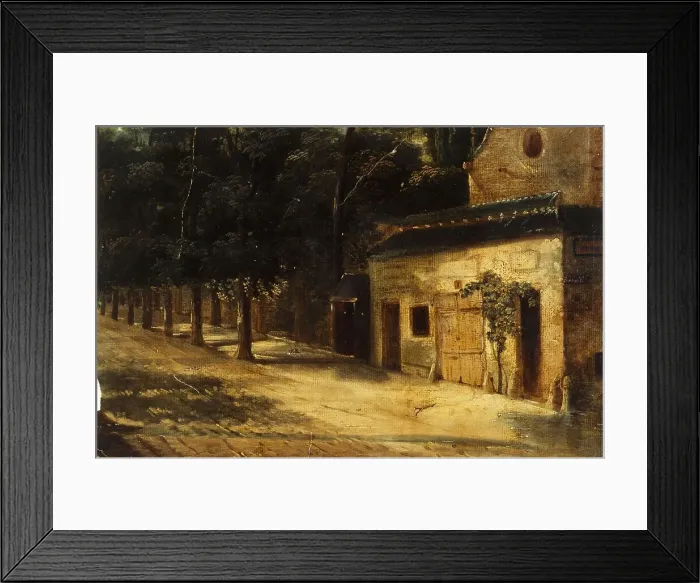 Framed Print : The corner of rue du Faubourg-Saint-Honoré, current 8th arrondissement, between 1820 and 1840. Creator: Unknown Framed Print : The corner of rue du Faubourg-Saint-Honoré, current 8th arrondissement, between 1820 and 1840. Creator: Unknown