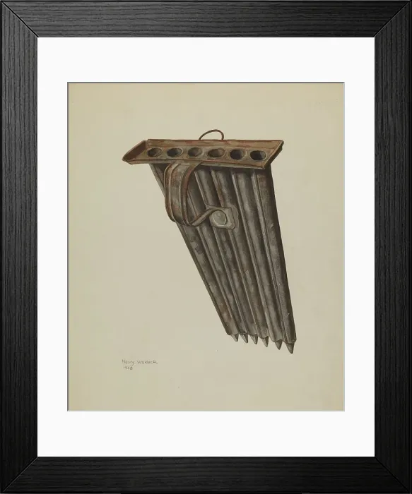 Framed Print : Candle Mold, 1938. Creator: Henry Waldeck Framed Print : Candle Mold, 1938. Creator: Henry Waldeck