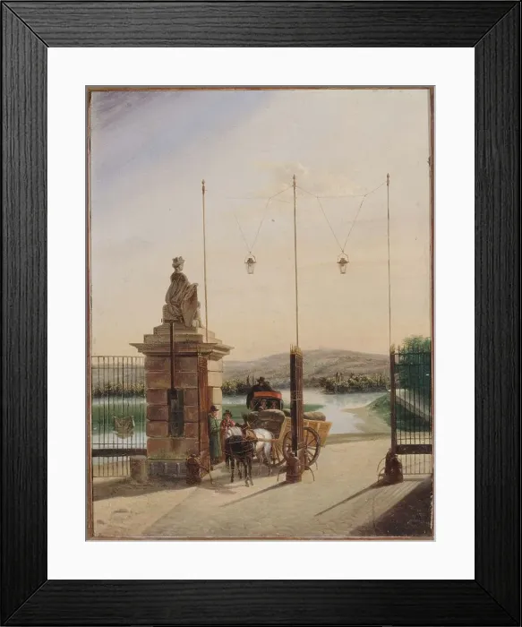 Framed Print : The old door of Bonshommes de Passy, between 1815 and 1825. Creator: Unknown Framed Print : The old door of Bonshommes de Passy, between 1815 and 1825. Creator: Unknown