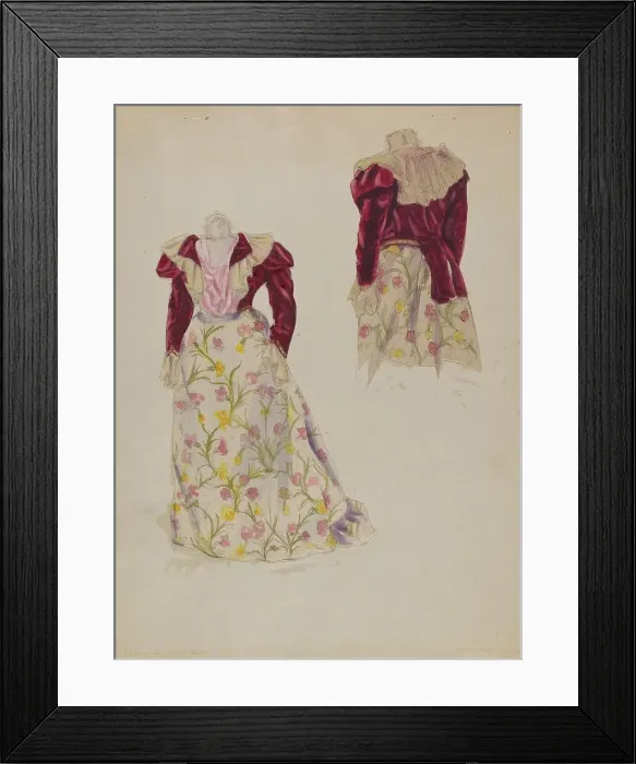 Framed Print : Dress, 1935 / 1942. Creator: George B. Wally Framed Print : Dress, 1935 / 1942. Creator: George B. Wally