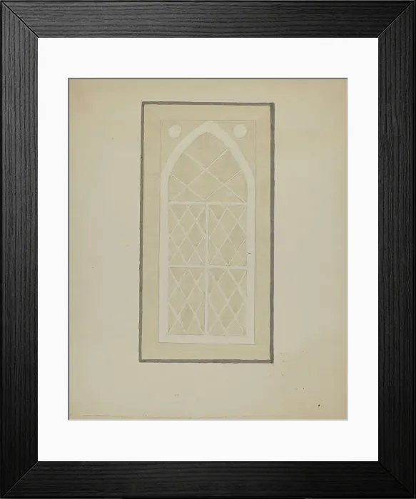 Framed Print : Panel from Hall Lantern, c. 1936. Creator: Blanche Waterbury Framed Print : Panel from Hall Lantern, c. 1936. Creator: Blanche Waterbury