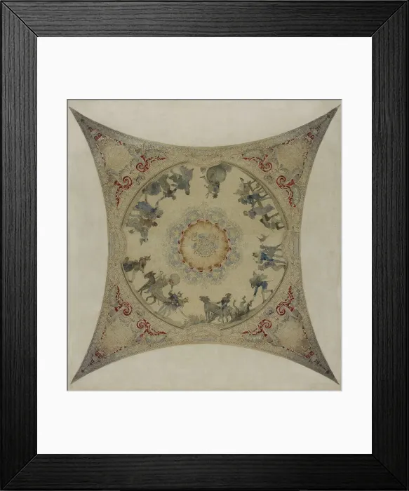 Framed Print : Esquisse pour la galerie Lobau de l'Hôtel de Ville de Paris : Scènes médiévales... 1890. Creator: Hector d Espouy Framed Print : Esquisse pour la galerie Lobau de l'Hôtel de Ville de Paris : Scènes médiévales... 1890. Creator: Hector d Espouy