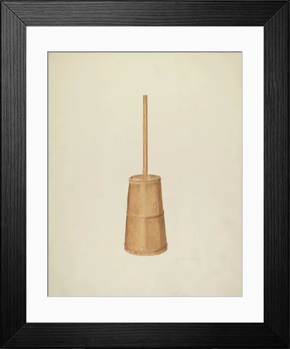 Framed Print : Churn, c. 1941. Creator: Ardella Watkins Framed Print : Churn, c. 1941. Creator: Ardella Watkins