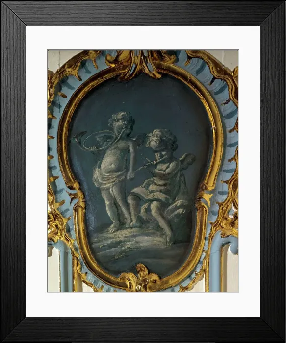 Framed Print : Two musicians, between 1735 and 1745. Creator: Unknown Framed Print : Two musicians, between 1735 and 1745. Creator: Unknown