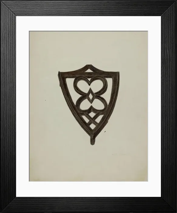 Framed Print : Trivet, c. 1942. Creator: Ardella Watkins Framed Print : Trivet, c. 1942. Creator: Ardella Watkins