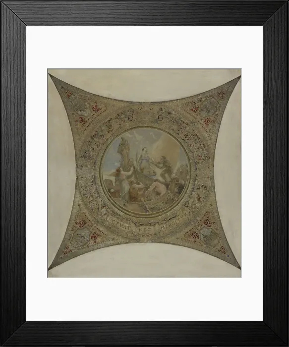 Framed Print : Esquisse pour l'Hôtel de Ville de Paris (galerie Lobau) : Fluctuat Nec Mergitur, 1890. Creator: Hector d Espouy Framed Print : Esquisse pour l'Hôtel de Ville de Paris (galerie Lobau) : Fluctuat Nec Mergitur, 1890. Creator: Hector d Espouy
