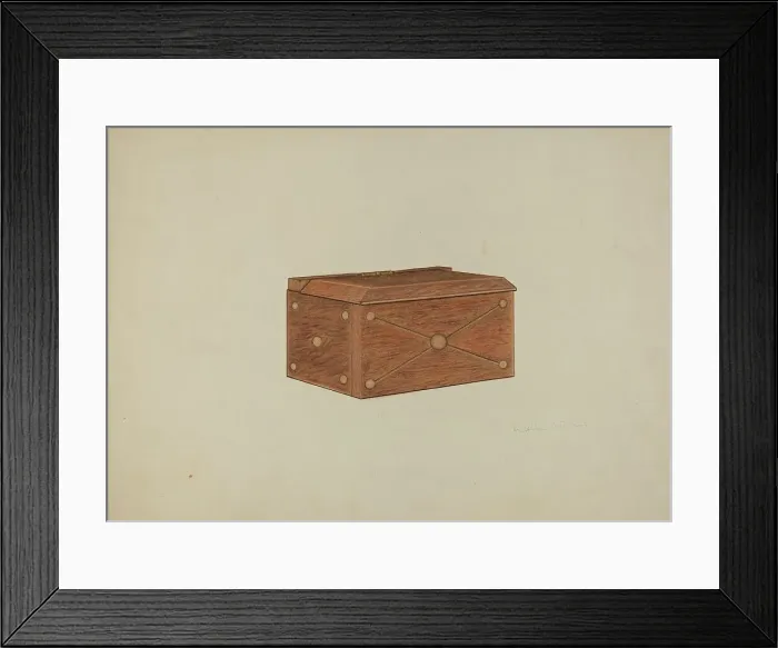 Framed Print : Match Box, c. 1941. Creator: Ardella Watkins Framed Print : Match Box, c. 1941. Creator: Ardella Watkins