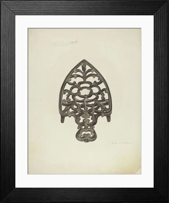 Framed Print : Trivet, c. 1942. Creator: Ardella Watkins Framed Print : Trivet, c. 1942. Creator: Ardella Watkins