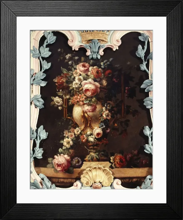 Framed Print : Vase of flowers, between 1801 and 1900. Creator: Unknown Framed Print : Vase of flowers, between 1801 and 1900. Creator: Unknown