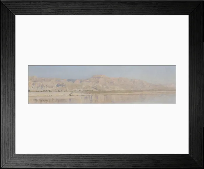 Framed Print : The Nile - Luxor (Mountains of Thebes), 1891. Creator: Henry Brokman Framed Print : The Nile - Luxor (Mountains of Thebes), 1891. Creator: Henry Brokman