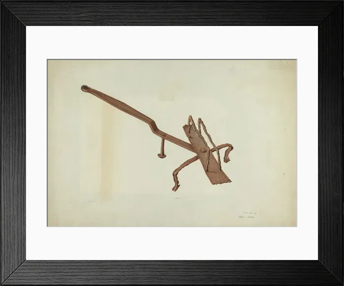 Framed Print : Fireplace Toaster, c. 1939. Creator: Walter L. Webster Framed Print : Fireplace Toaster, c. 1939. Creator: Walter L. Webster