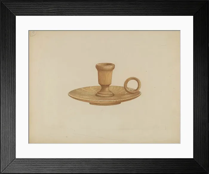 Framed Print : Candle Holder, c. 1937. Creator: Arthur Wegg Framed Print : Candle Holder, c. 1937. Creator: Arthur Wegg