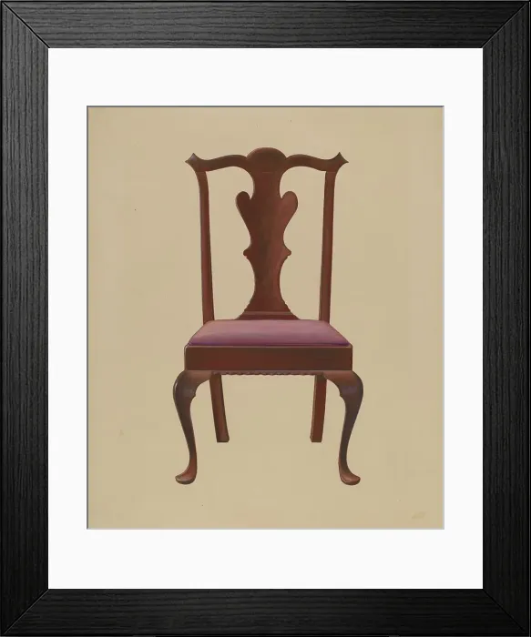 Framed Print : Side Chair, 1936. Creator: Arthur Johnson Framed Print : Side Chair, 1936. Creator: Arthur Johnson