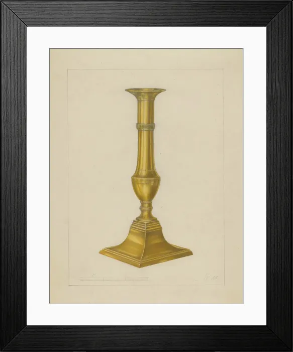 Framed Print : Candlestick, c. 1937. Creator: Arthur Wegg Framed Print : Candlestick, c. 1937. Creator: Arthur Wegg