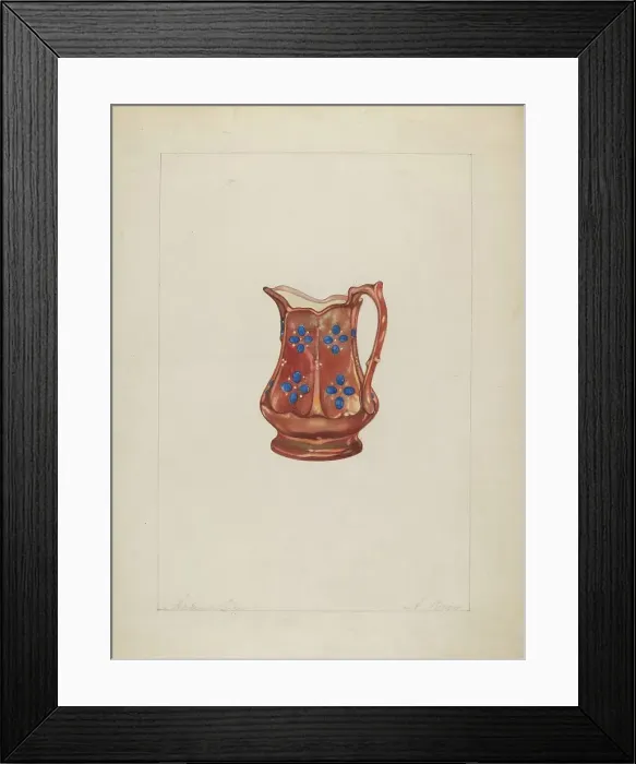 Framed Print : Pitcher, c. 1937. Creator: Arthur Wegg Framed Print : Pitcher, c. 1937. Creator: Arthur Wegg