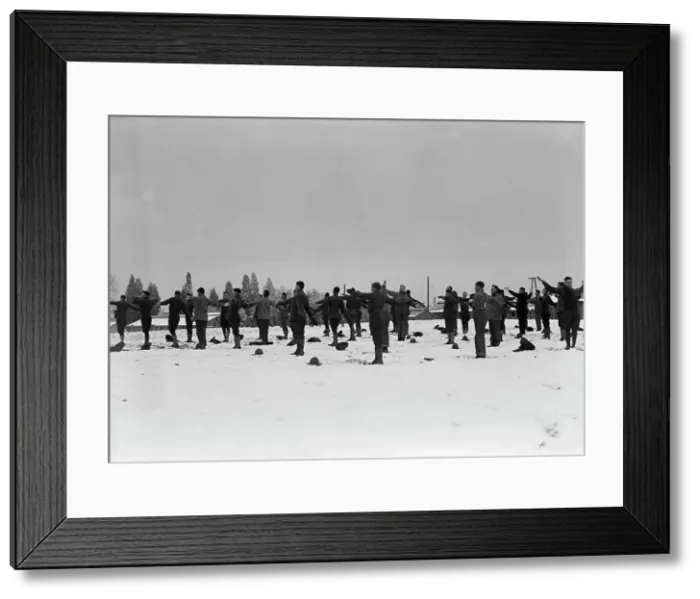 Framed Print : Camp Meade, Maryland - Winter Views, 1917. Creator: Harris & Ewing. Camp Meade, Maryland - Winter Views, 1917. Creator: Harris & Ewing Framed Print : Camp Meade, Maryland - Winter Views, 1917. Creator: Harris & Ewing. Camp Meade, Maryland - Winter Views, 1917. Creator: Harris & Ewing