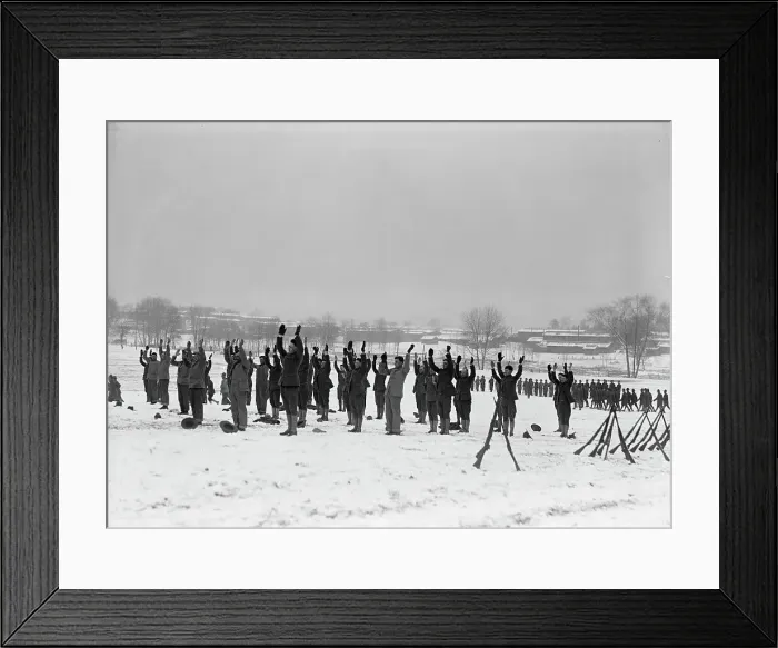 Framed Print : Camp Meade, Maryland - Winter Views, 1917. Creator: Harris & Ewing. Camp Meade, Maryland - Winter Views, 1917. Creator: Harris & Ewing Framed Print : Camp Meade, Maryland - Winter Views, 1917. Creator: Harris & Ewing. Camp Meade, Maryland - Winter Views, 1917. Creator: Harris & Ewing